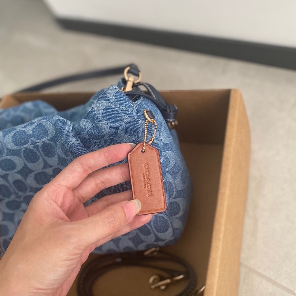 Coach Denim Cloud Bag Crossbody Handbag - Picture 6 of 9